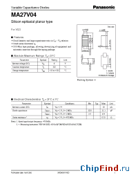 Datasheet MA27V04 manufacturer Panasonic