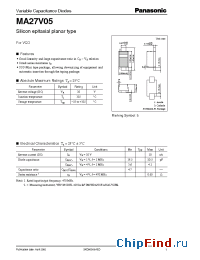 Datasheet MA27V05 manufacturer Panasonic