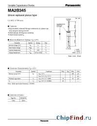 Datasheet MA2B345 manufacturer Panasonic