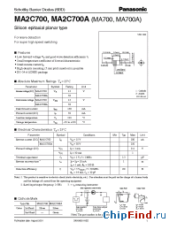 Datasheet MA2C700MA700 manufacturer Panasonic