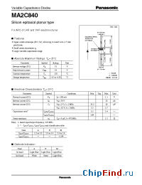 Datasheet MA2C840 manufacturer Panasonic