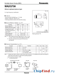 Datasheet MA2Q738 manufacturer Panasonic