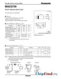 Datasheet MA2Q739 manufacturer Panasonic