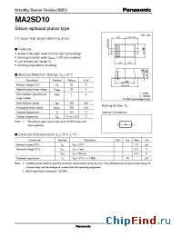 Datasheet MA2SD10 manufacturer Panasonic