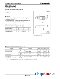 Datasheet MA2SV05 manufacturer Panasonic