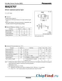 Datasheet MA2X707 manufacturer Panasonic