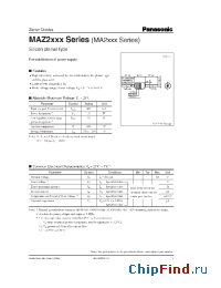 Datasheet MA2XXX manufacturer Panasonic