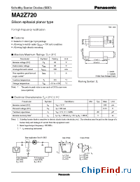 Datasheet MA2Z720 manufacturer Panasonic