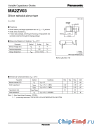 Datasheet MA2ZV03 manufacturer Panasonic