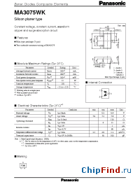 Datasheet MA3075WK manufacturer Panasonic