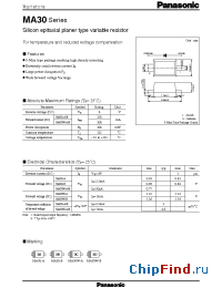 Datasheet MA30W-B manufacturer Panasonic