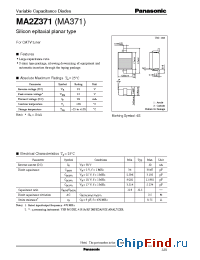 Datasheet MA371 manufacturer Panasonic