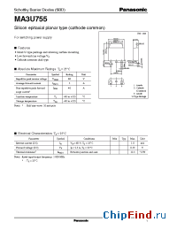 Datasheet MA3U755 manufacturer Panasonic