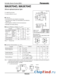 Datasheet MA3X704D manufacturer Panasonic