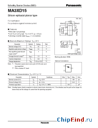 Datasheet MA3XD15 manufacturer Panasonic