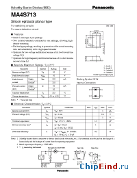 Datasheet MA4S713 manufacturer Panasonic