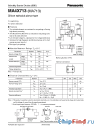 Datasheet MA4X713MA713 manufacturer Panasonic