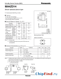 Datasheet MA4ZD14 manufacturer Panasonic