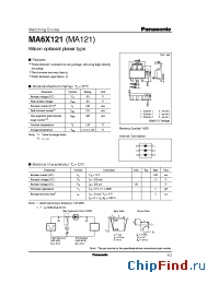 Datasheet MA6X121MA121 manufacturer Panasonic