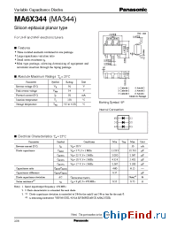 Datasheet MA6X344MA344 manufacturer Panasonic