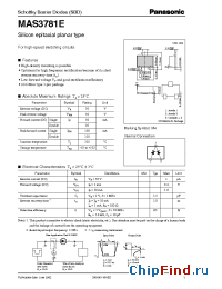 Datasheet MAS3781E manufacturer Panasonic