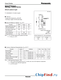 Datasheet MAZ7000 manufacturer Panasonic