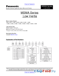 Datasheet MSMA011 manufacturer Panasonic