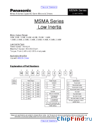 Datasheet MSMA012 manufacturer Panasonic