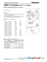 Datasheet UN111F manufacturer Panasonic