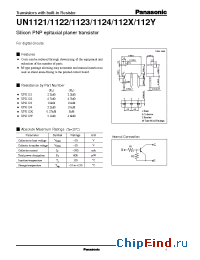 Datasheet UN1121 manufacturer Panasonic