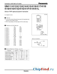Datasheet UN411D manufacturer Panasonic