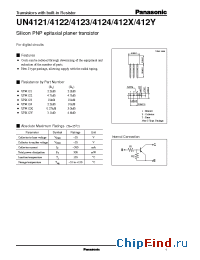 Datasheet UN412Y manufacturer Panasonic