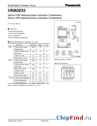 Datasheet UNA0233 manufacturer Panasonic