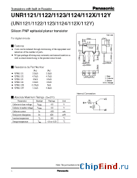 Datasheet UNR1121UN1121 manufacturer Panasonic
