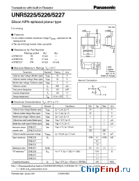 Datasheet UNR5226 manufacturer Panasonic