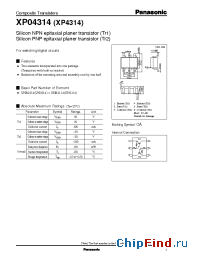 Datasheet XP04314XP4314 manufacturer Panasonic