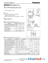 Datasheet XP4111 manufacturer Panasonic