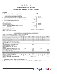 Datasheet 1U1 manufacturer Pan Jit