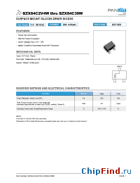 Datasheet BZX84C10W manufacturer Pan Jit