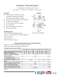 Datasheet ER1004CT manufacturer Pan Jit
