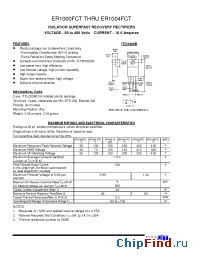 Datasheet ER1004FCT manufacturer Pan Jit