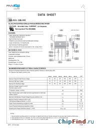Datasheet GBJ4G manufacturer Pan Jit
