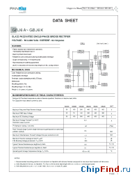 Datasheet GBJ6J производства Pan Jit
