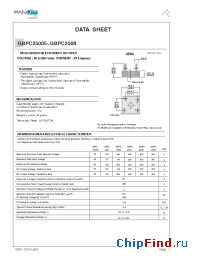 Datasheet GBPC25005 manufacturer Pan Jit