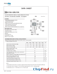 Datasheet GBU10D manufacturer Pan Jit