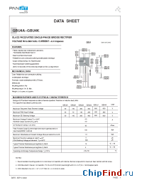 Datasheet GBU4J manufacturer Pan Jit