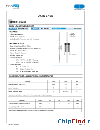 Datasheet GDZ2.4B manufacturer Pan Jit