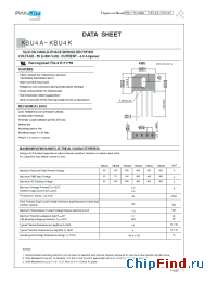 Datasheet KBU4A manufacturer Pan Jit