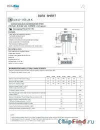 Datasheet KBU6B manufacturer Pan Jit