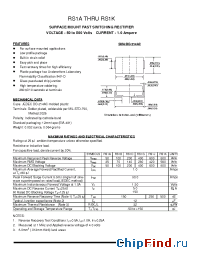 Datasheet RS1G manufacturer Pan Jit